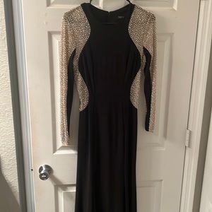Beautiful black/tan gown with silver studs